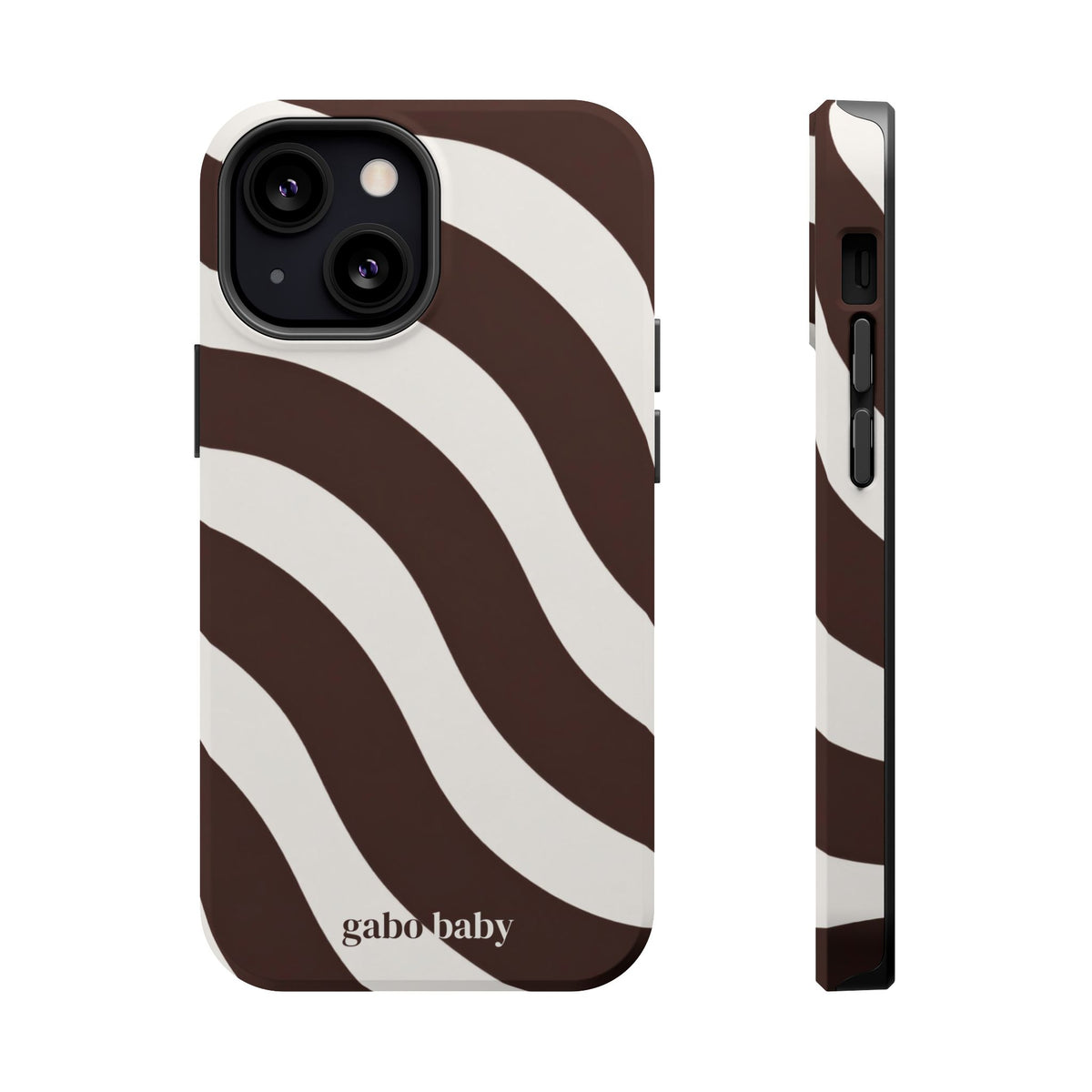 Espresso Waves I High-Contrast, Magnetic Impact-Resistant Cases
