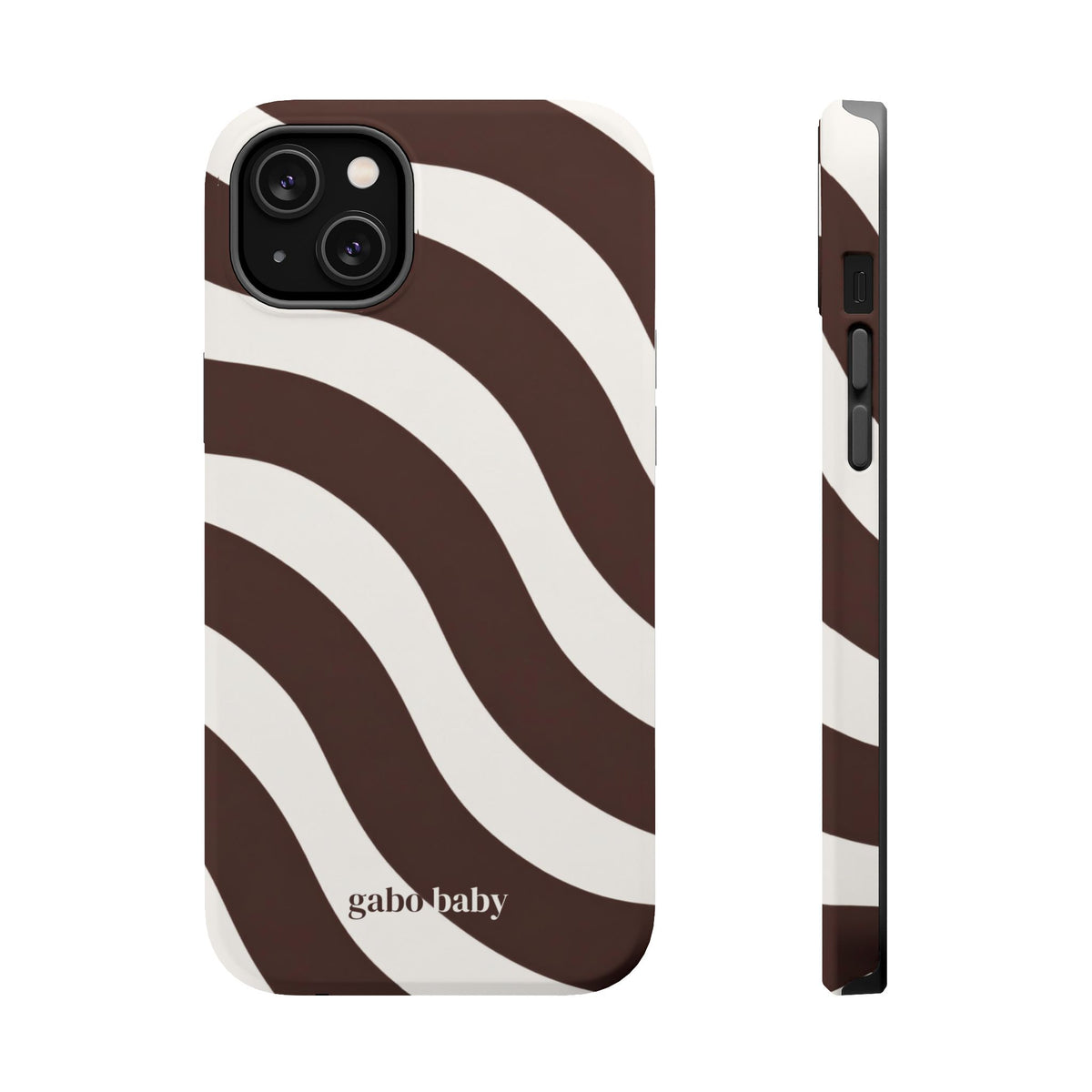 Espresso Waves I High-Contrast, Magnetic Impact-Resistant Cases