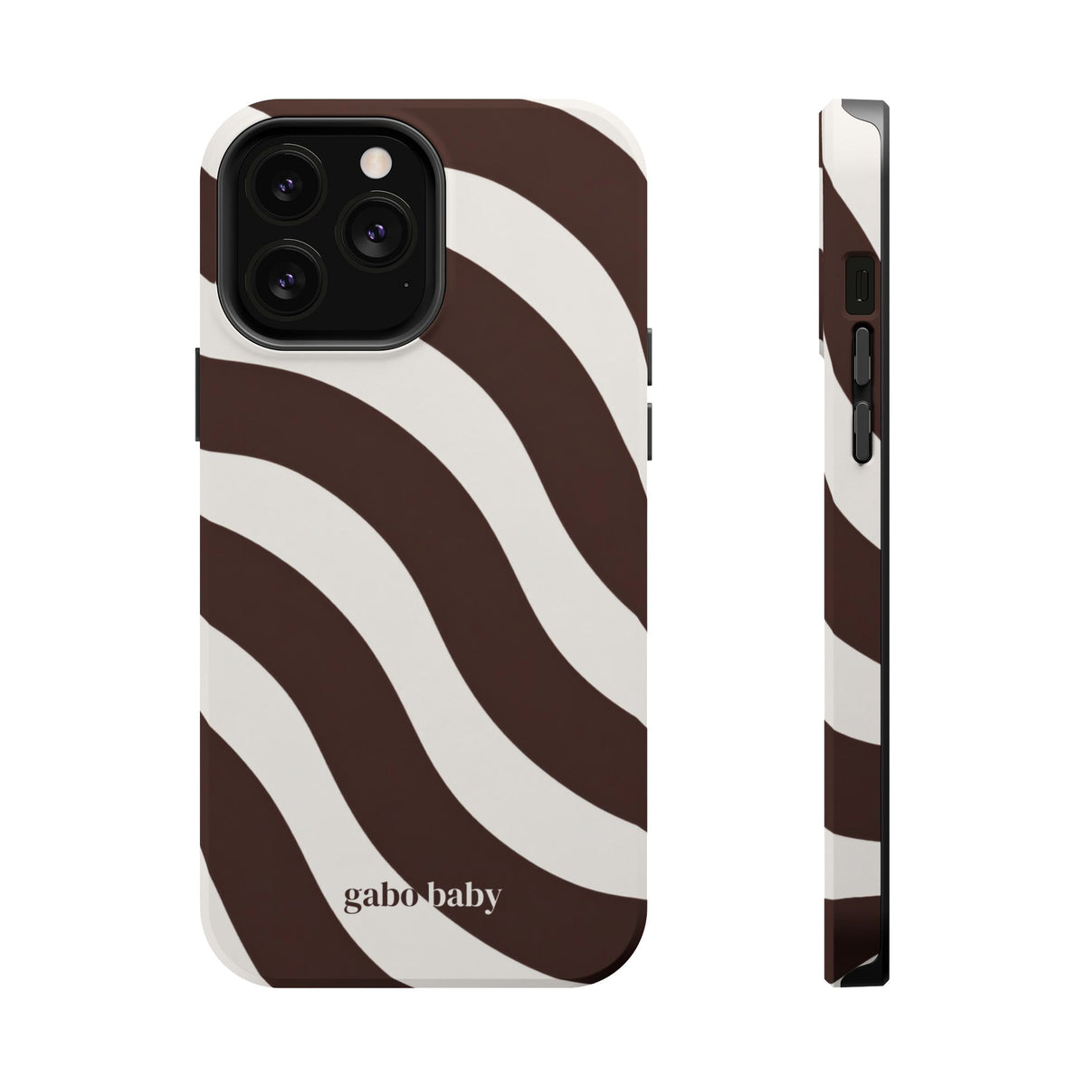 Espresso Waves I High-Contrast, Magnetic Impact-Resistant Cases