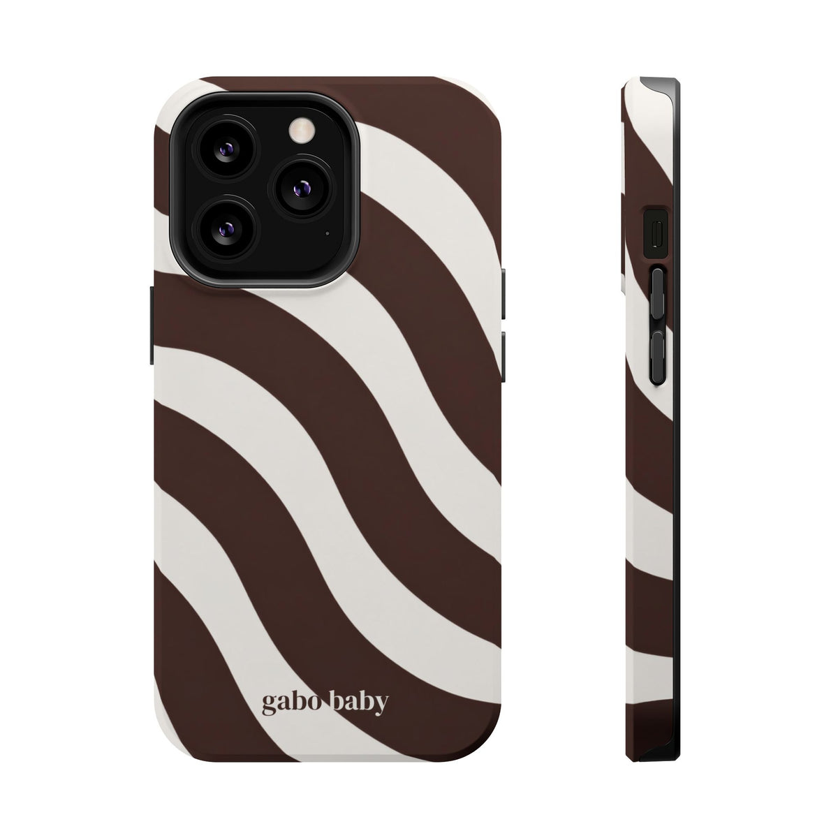Espresso Waves I High-Contrast, Magnetic Impact-Resistant Cases