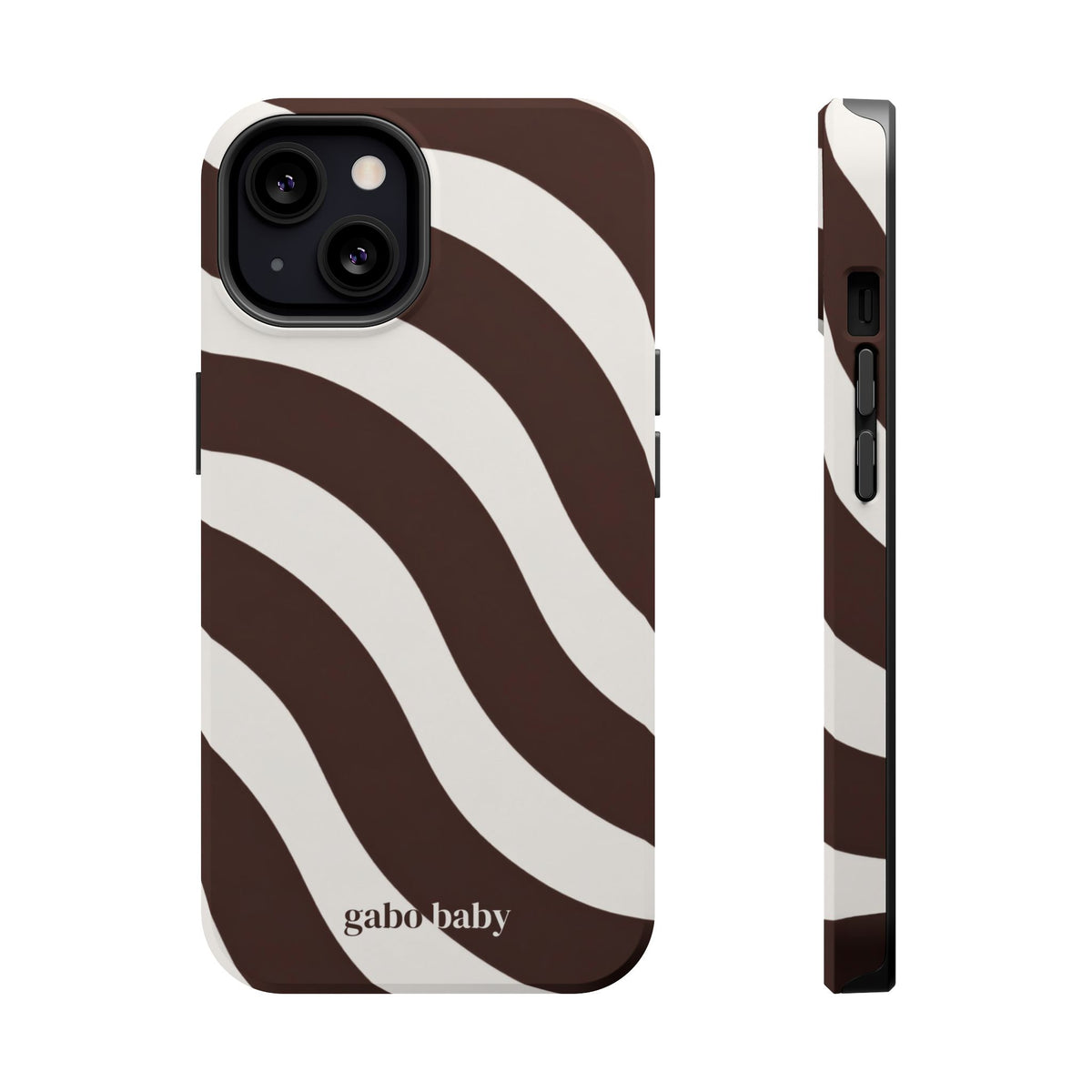 Espresso Waves I High-Contrast, Magnetic Impact-Resistant Cases