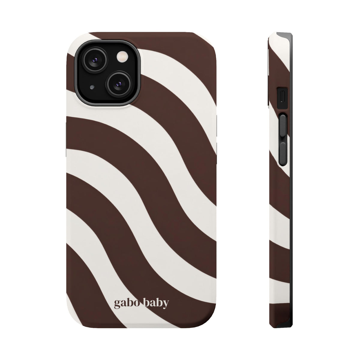 Espresso Waves I High-Contrast, Magnetic Impact-Resistant Cases