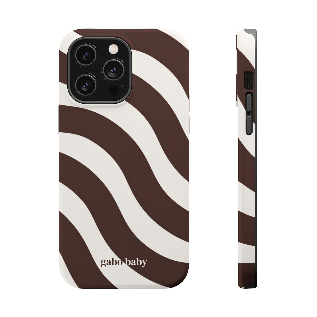 Espresso Waves I High-Contrast, Magnetic Impact-Resistant Cases